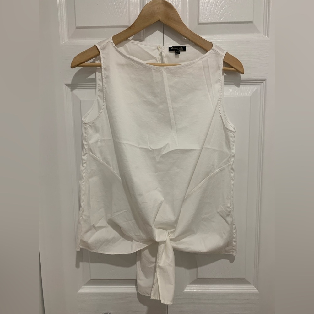 Massimo Dutti Tie-Front Top Size 8